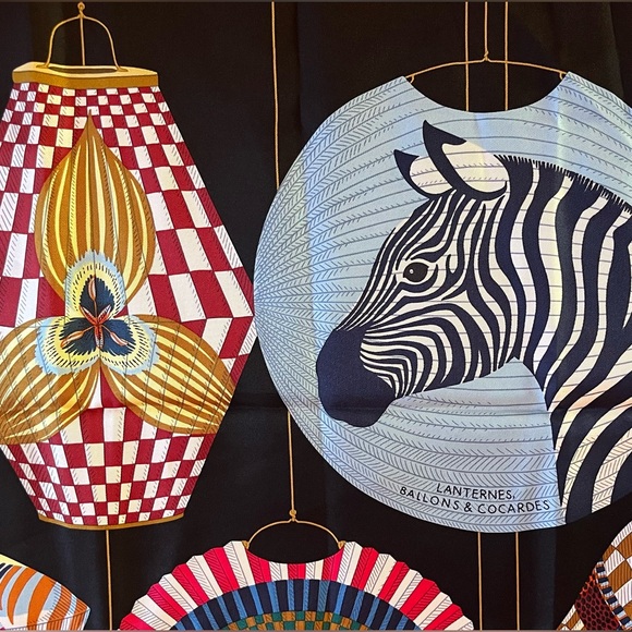 Hermès Scarf with Lanterns/Animals, Multicolor - Picture 2 of 6